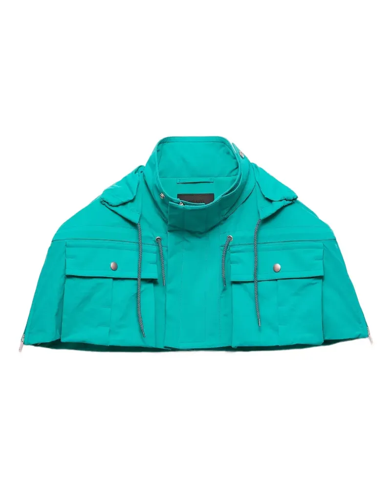 Prada technical fabric capelet - Blau Blau