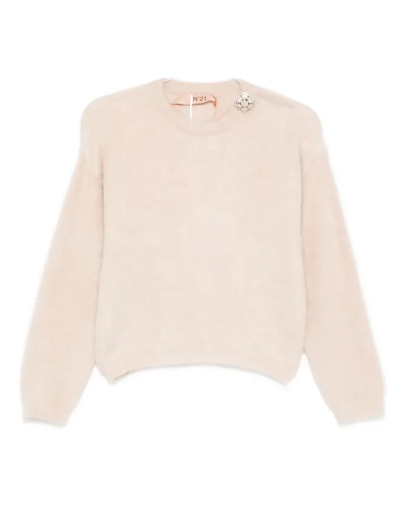 N° 21 Verzierter Pullover - Nude Nude