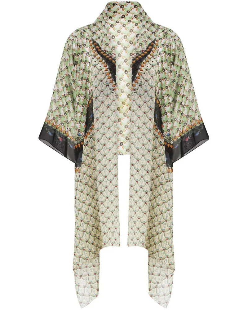 Etro Schal mit Blumen-Print - Grün Grün