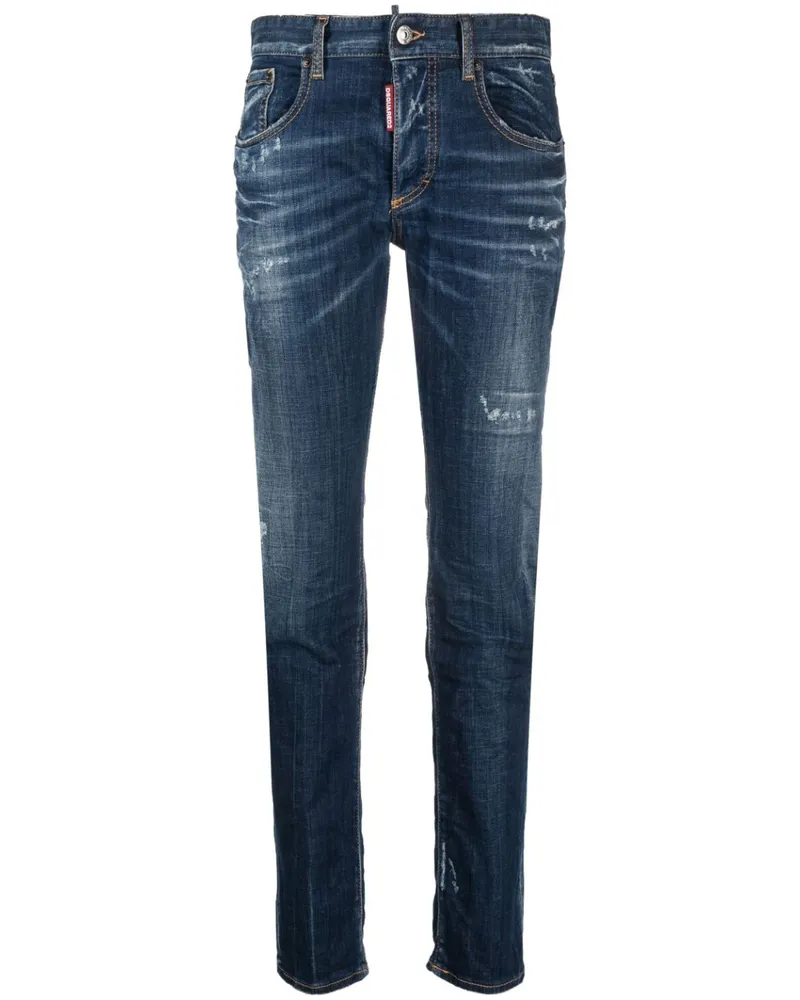 Dsquared2 24/7 Skinny-Jeans im Distressed-Look - Blau Blau