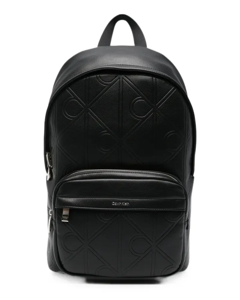 Calvin Klein logo-embossed backpack - Schwarz Schwarz