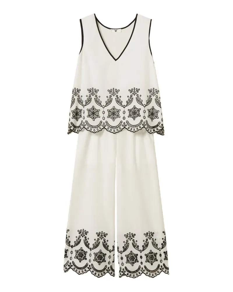 Twin-Set embroidery pyjama set (set of two) - Weiß Weiß