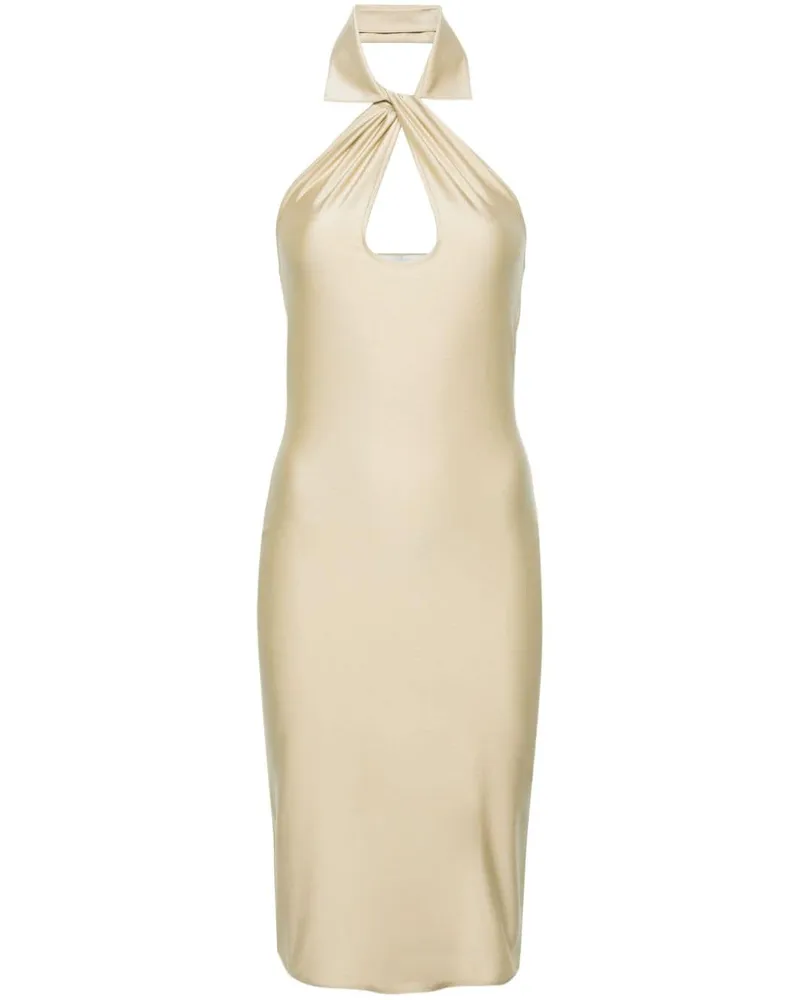 COPERNI Neckholder-Midikleid mit Cut-Outs Nude