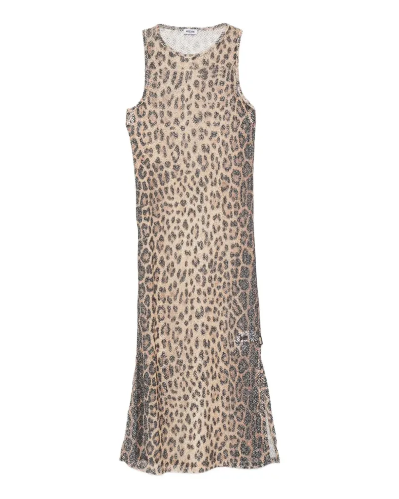 Moschino leopard-print midi dress - Nude Nude