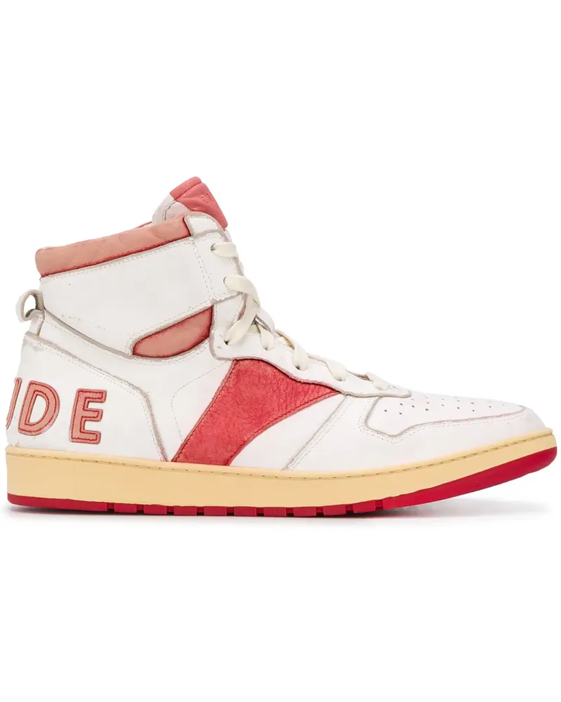 RHUDE High-Top-Sneakers mit Logo - Weiß Weiß