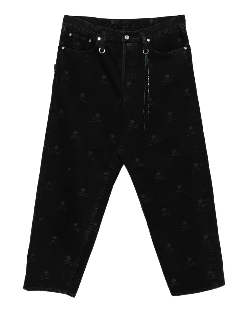Mastermind Japan Jeans mit Logo-Stickerei - Schwarz Schwarz