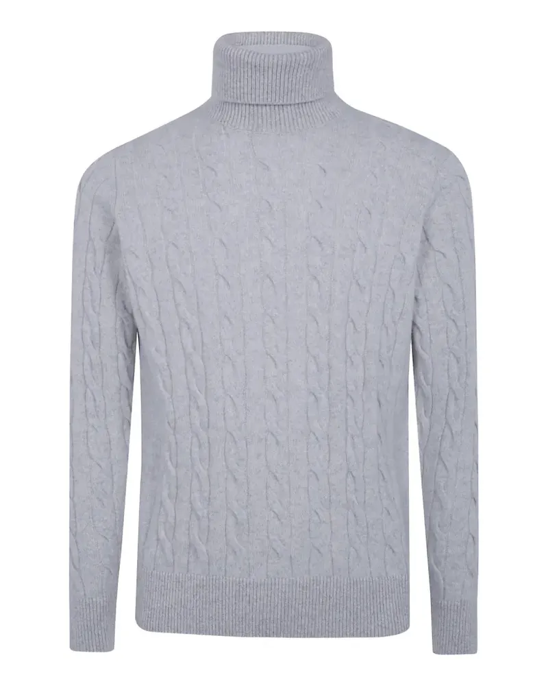 Filippo de Laurentiis Rollkragenpullover mit Zopfmuster - Grau Grau