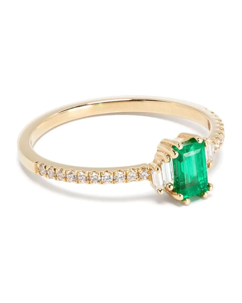 Suzanne Kalan 18kt Gelbgoldring mit Smaragd und Diamanten Gold