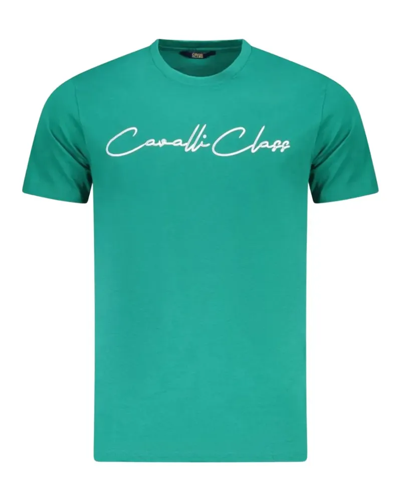 Roberto Cavalli logo-print cotton T-shirt - Grün Grün
