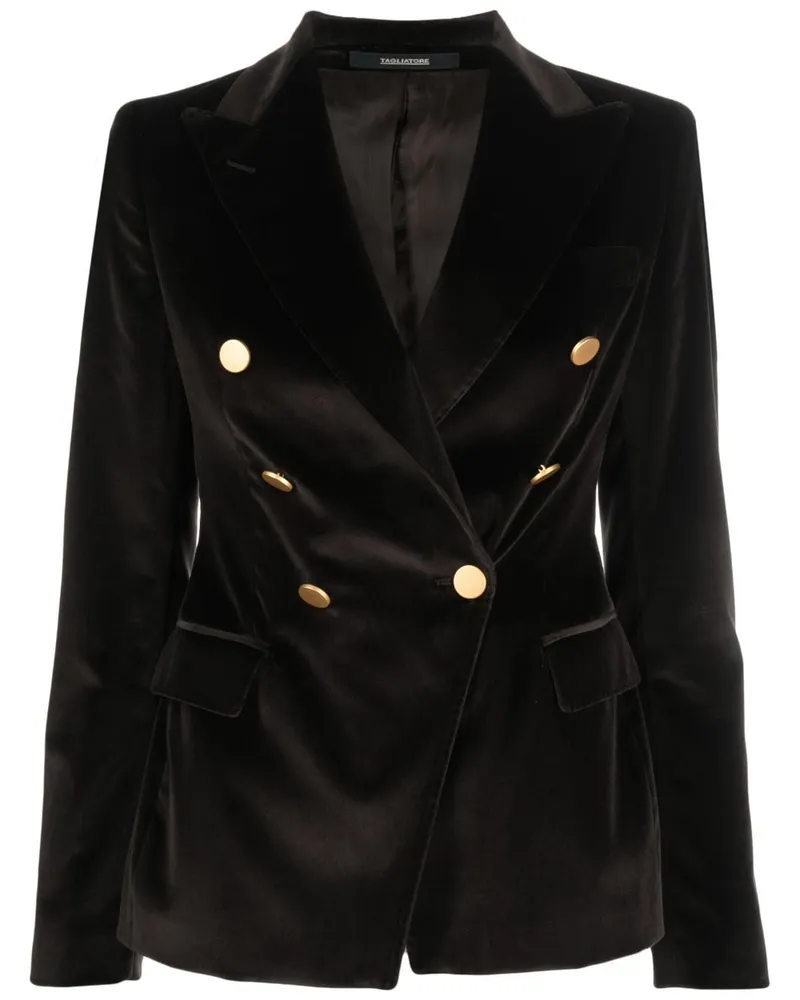 Tagliatore Jalicya Blazer in Samtoptik - Braun Braun