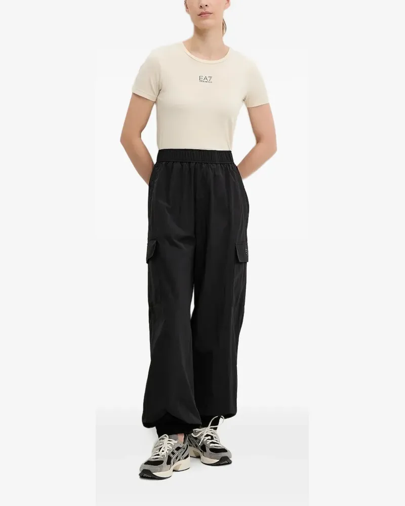 EA7 Cargohose mit Stretchbund - Schwarz Schwarz