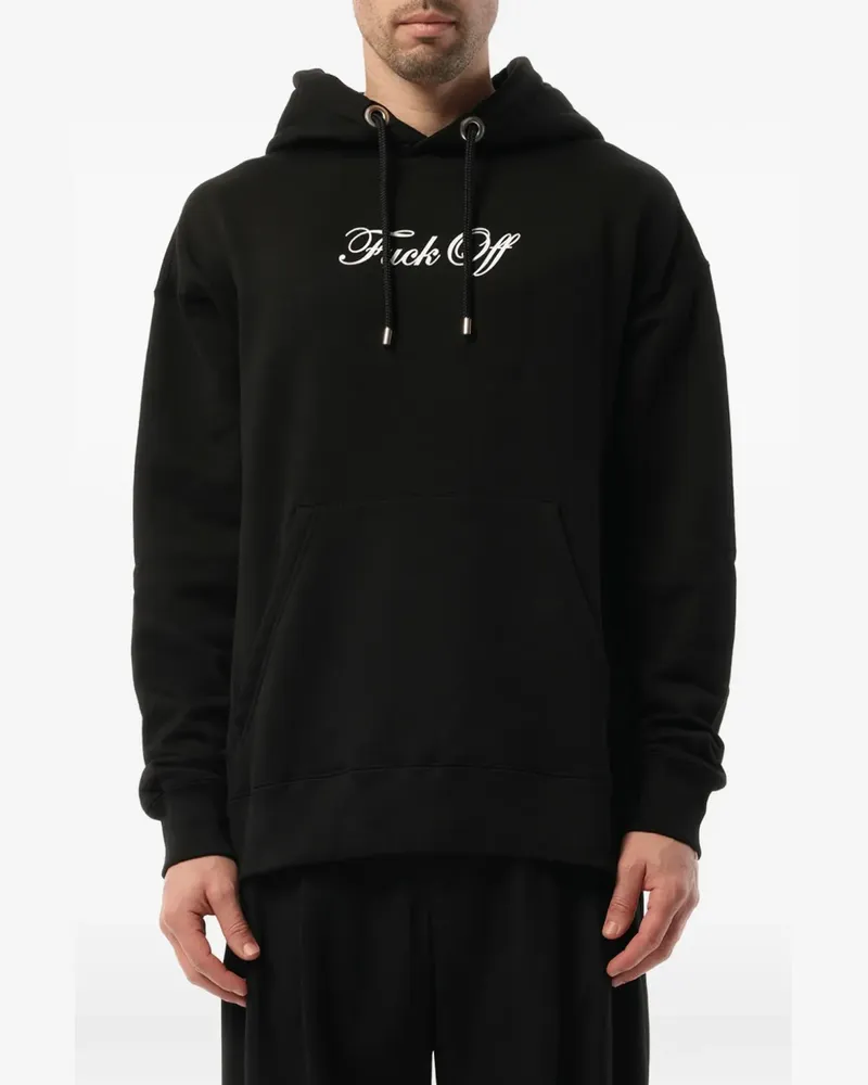 Mastermind Japan logo-print drawstring hoodie - Schwarz Schwarz