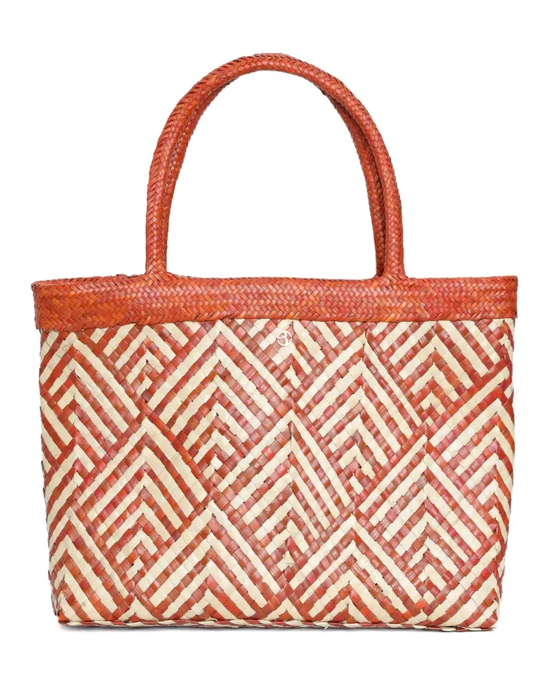 BRIGITTE Bahia Strandtasche aus Stroh - Orange Orange