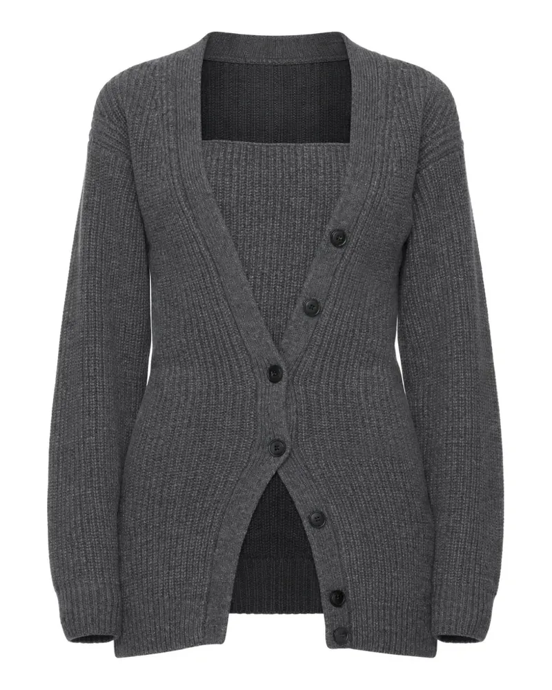 Alexander Wang Geknöpfter Cardigan mit eckigem Ausschnitt - Grau Grau