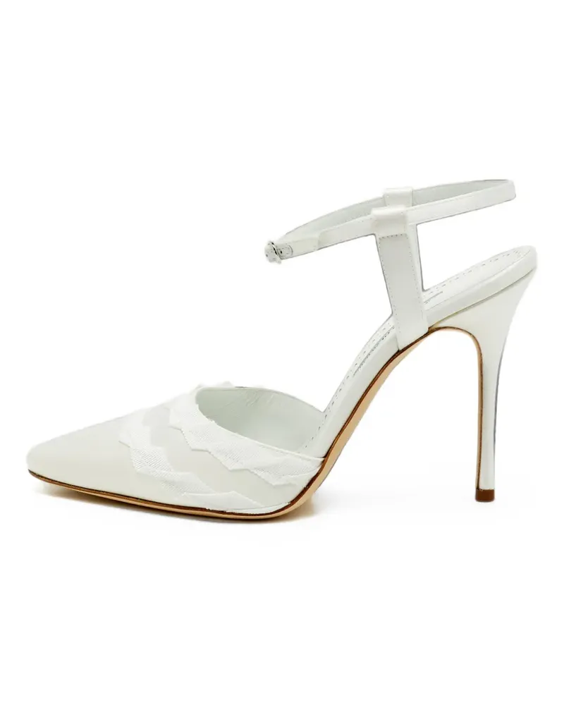 Manolo Blahnik Ayma ankle-strap pumps - Weiß Weiß