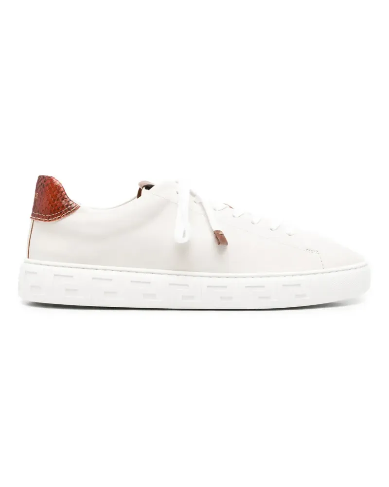 Versace Greca low-top leather sneakers - Nude Nude