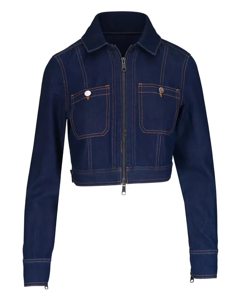 Veronica Beard Patty Jeansjacke mit Reißverschluss - Blau Blau
