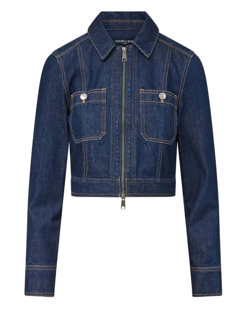 Veronica Beard Patty Jeansjacke mit Reißverschluss - Blau Blau