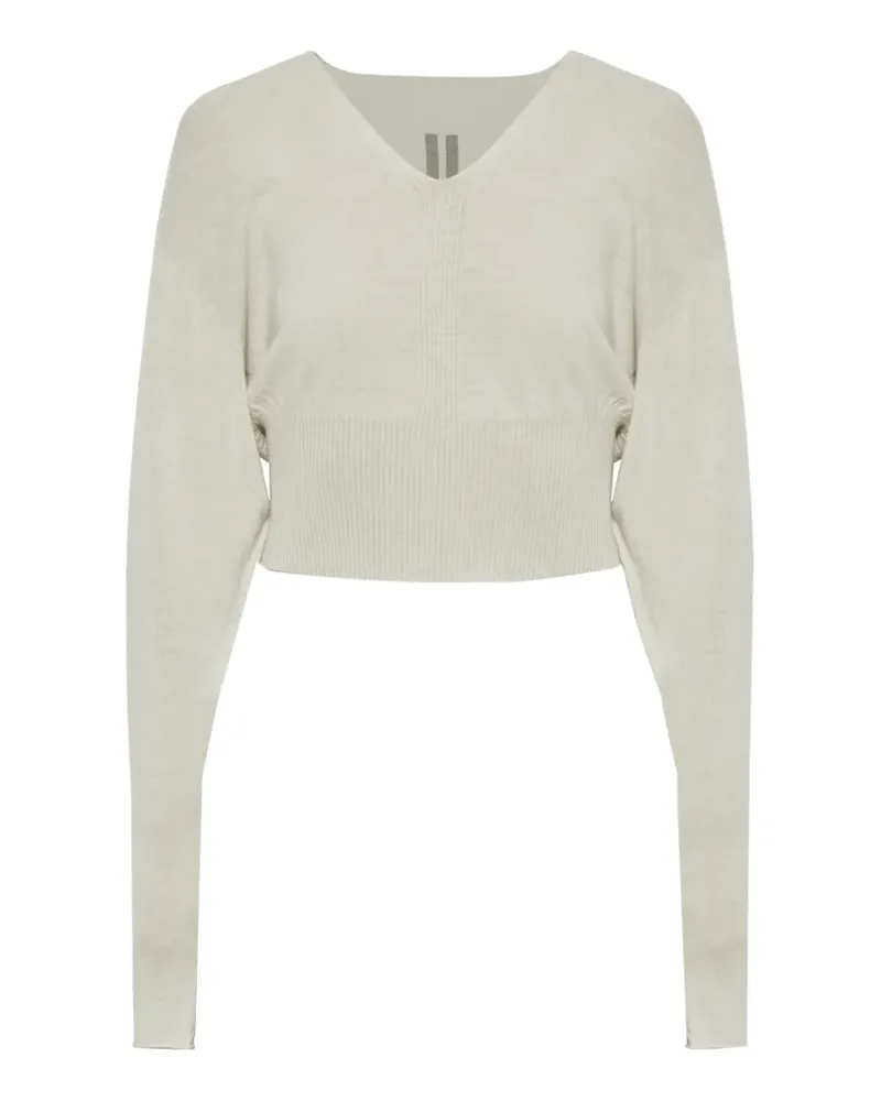 Rick Owens Cropped-Pullover mit V-Ausschnitt - Nude Nude