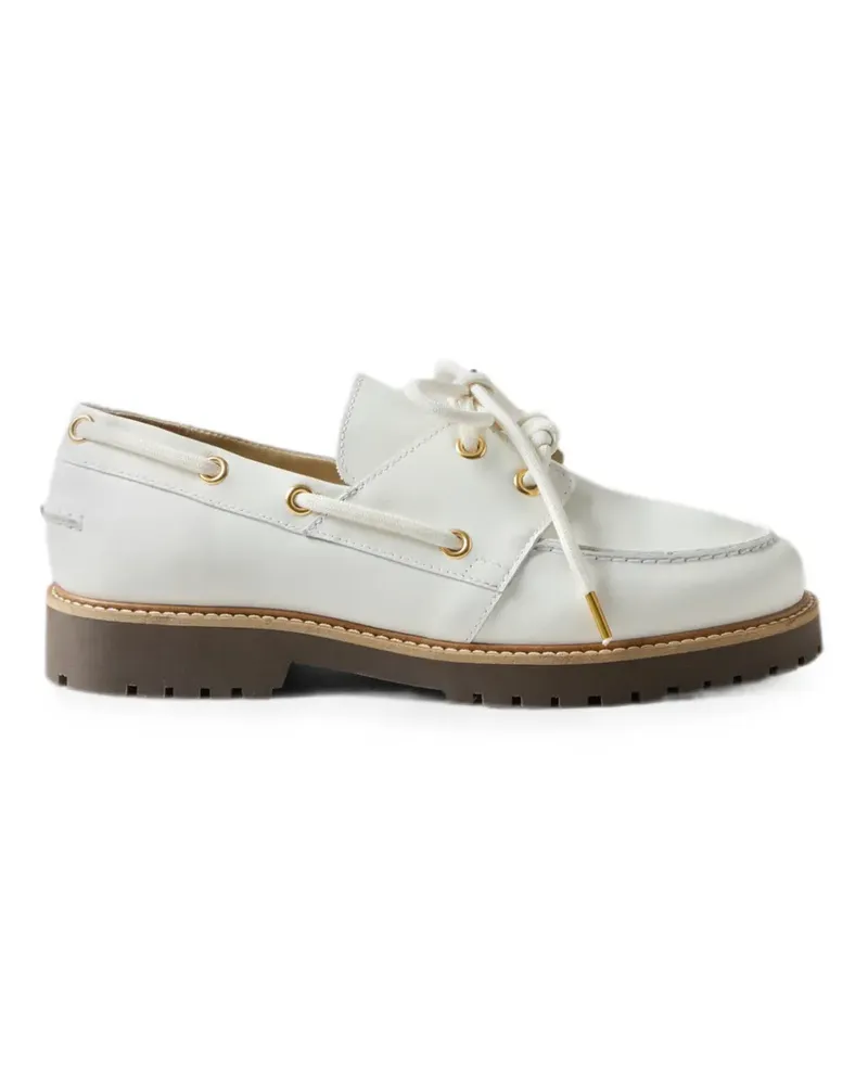 Claudie Pierlot Schnürschuhe aus Leder - Weiß Weiß