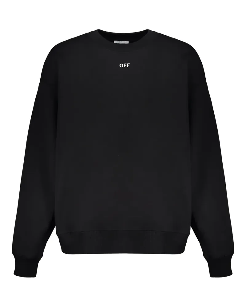 OFF-WHITE long-sleeved ribbed sweatshirt - Schwarz Schwarz