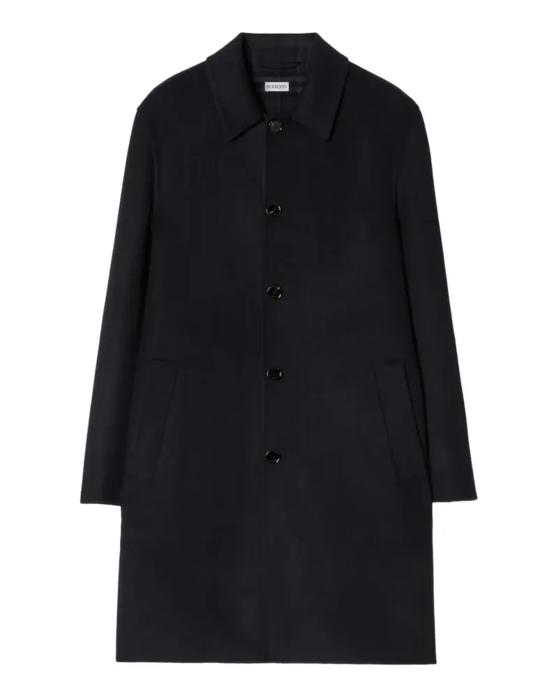 Burberry mid-length wool Worthing car coat - Blau Blau