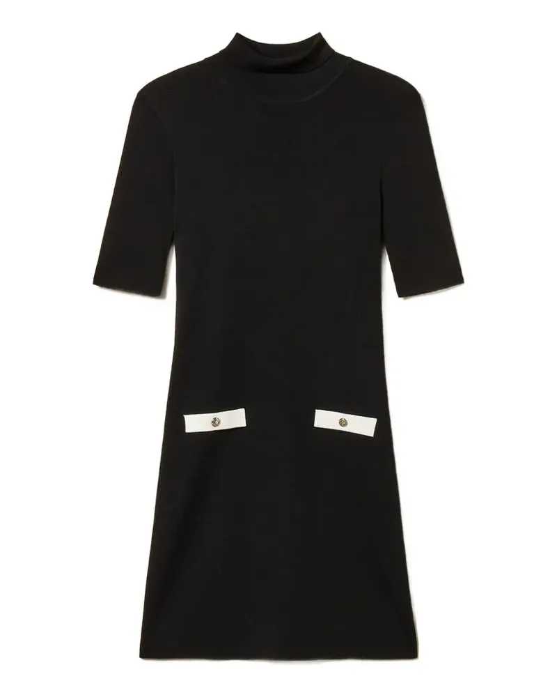 Twin-Set short-sleeves mini dress - Schwarz Schwarz