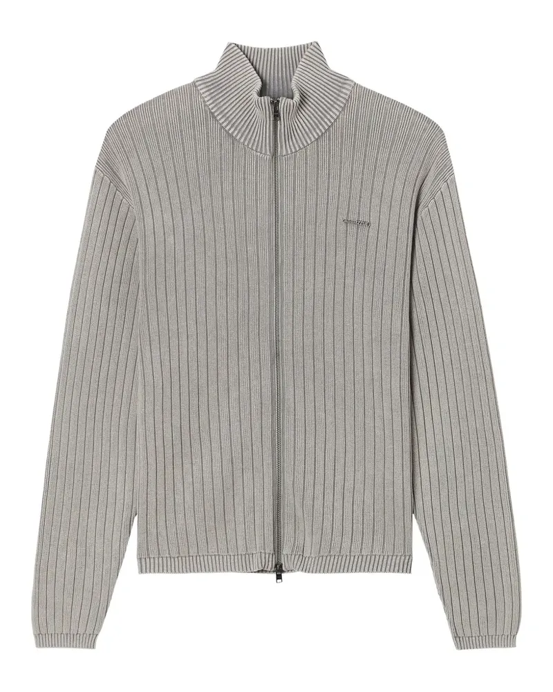 Izzue Gerippter Cardigan mit Reißverschluss - Grau Grau