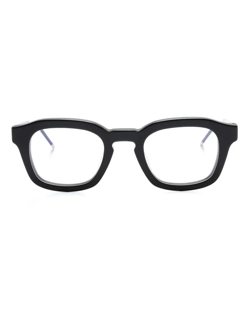 Thom Browne Brille mit breitem Gestell - Schwarz Schwarz
