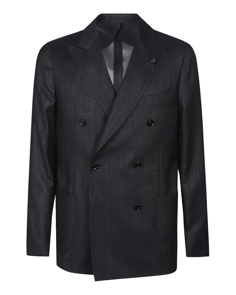 LARDINI double-breasted blazer - Blau Blau