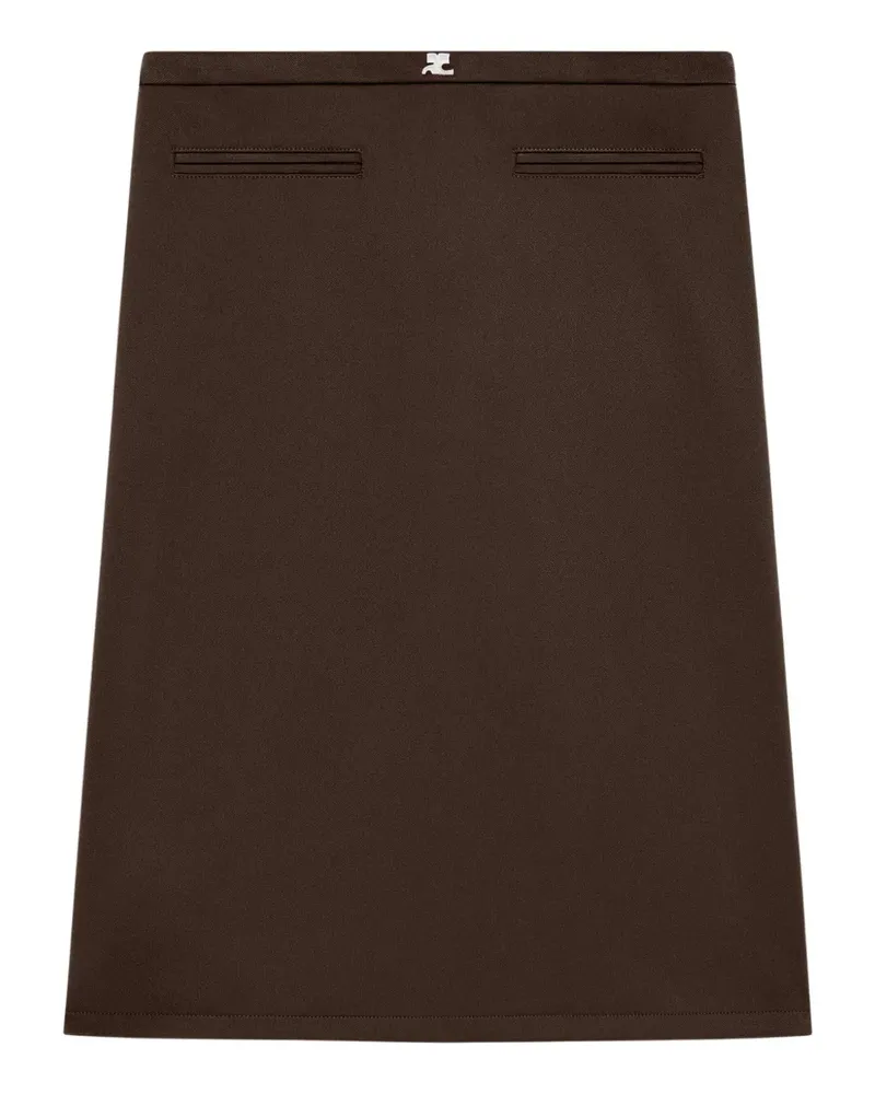 Courrèges Bleistiftrock mit Taschen - Braun Braun