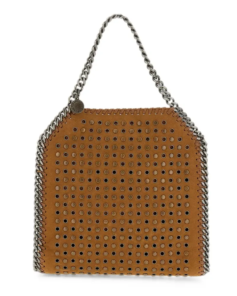 Stella McCartney mini Falabella eyelet-embellished shoulder bag - Braun Braun