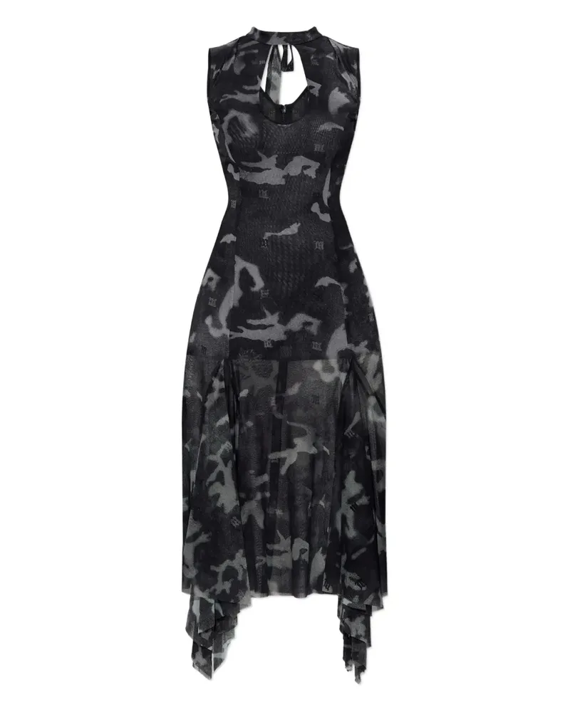 MISBHV keyhole-neck asymmetric dress - Grau Grau