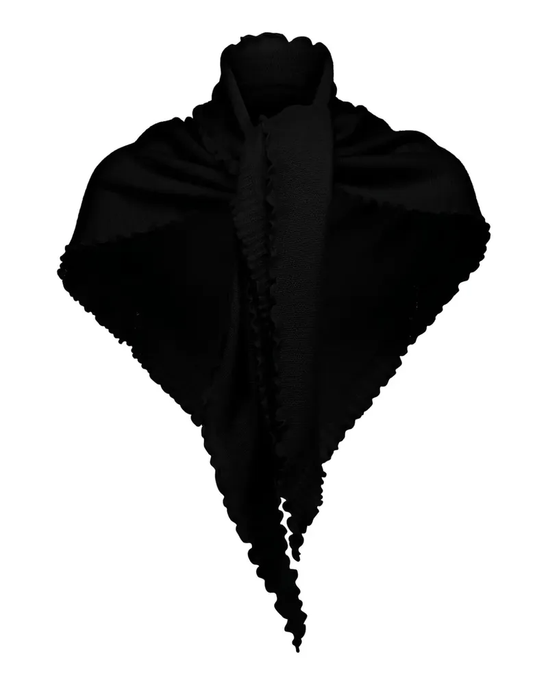ALLUDE Schal mit Rüschen - Schwarz Schwarz