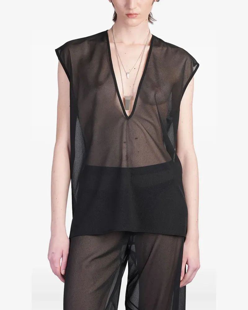 Rick Owens Lilies Dylan Oberteil - Schwarz Schwarz