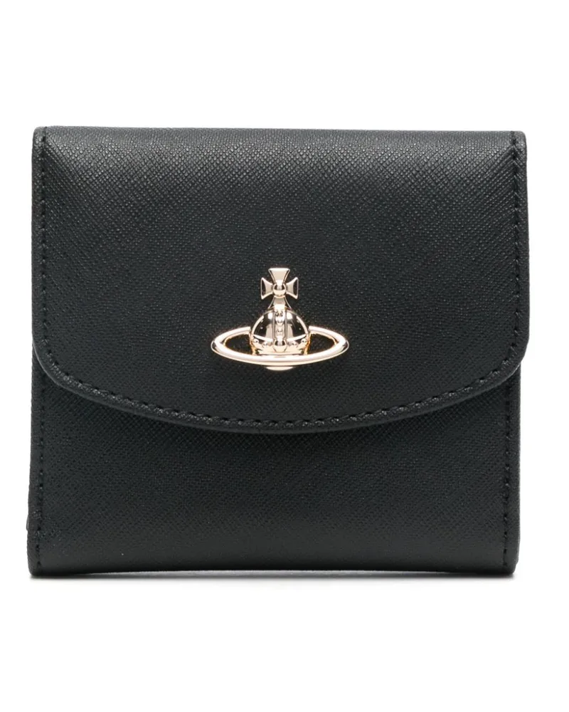 Vivienne Westwood Portemonnaie mit Orb-Schild - Schwarz Schwarz