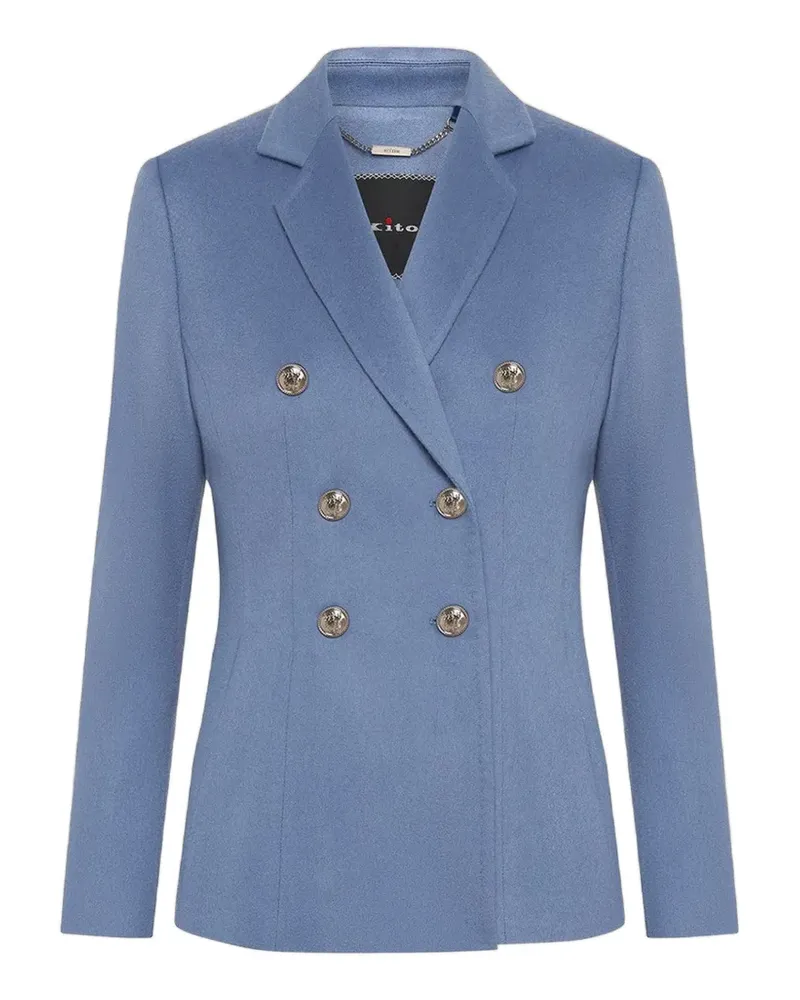 Kiton Doppelreihiger Blazer - Blau Blau