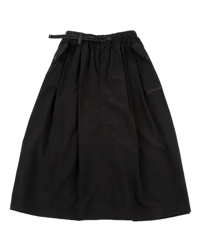 and wander oversized cargo midi skirt - Schwarz Schwarz