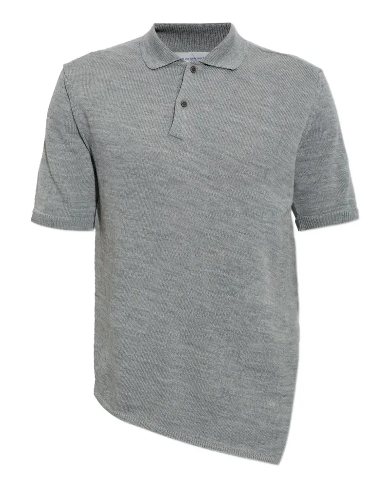 Comme des Garçons asymmetric wool polo shirt - Grau Grau