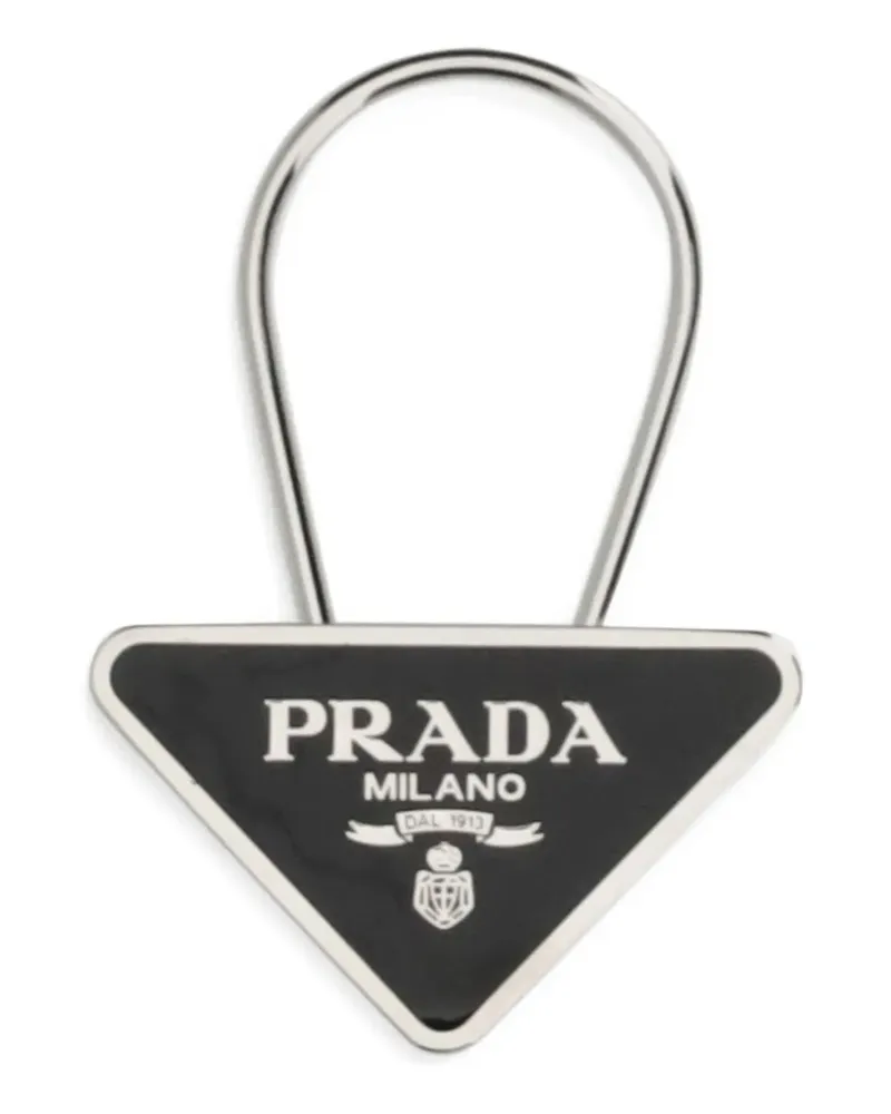 Prada Schlüsselanhänger mit Logo - Silber Silber