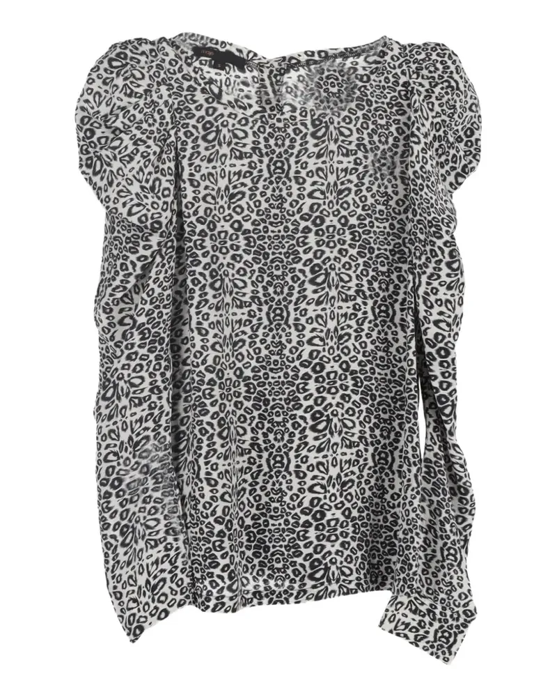 Maje animal-print blouse - Weiß Weiß
