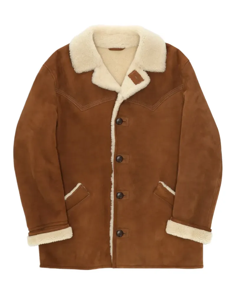 Fortela Taos single-breasted shearling coat - Braun Braun