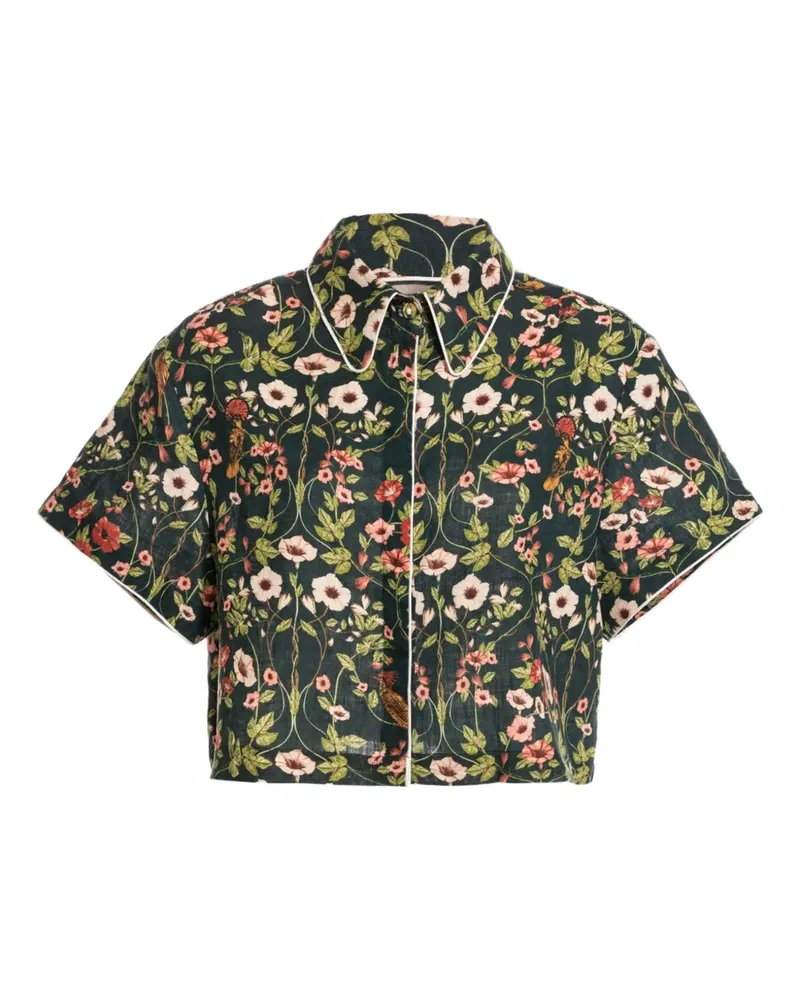 AGUA BENDITA Hemd mit Blumen-Print - Grün Grün