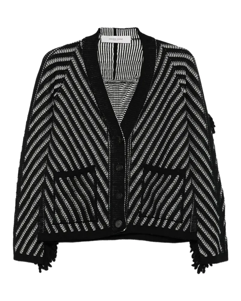 Golden Goose Gestreifter Cardigan - Schwarz Schwarz