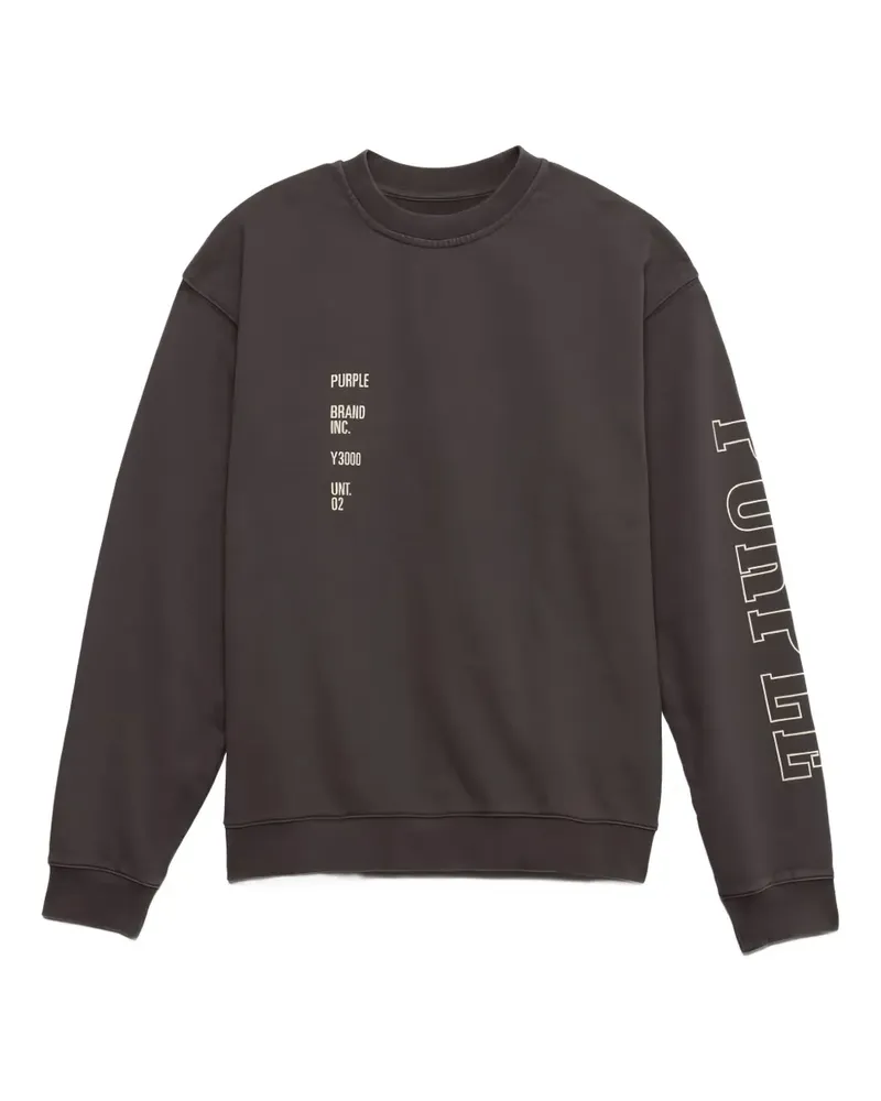 PURPLE BRAND Relic Sweatshirt mit rundem Ausschnitt - Braun Braun