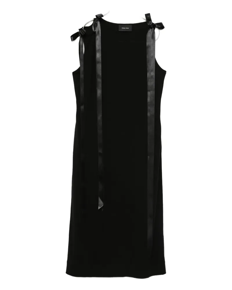 Simone Rocha Midikleid mit Schleifendetail - Schwarz Schwarz