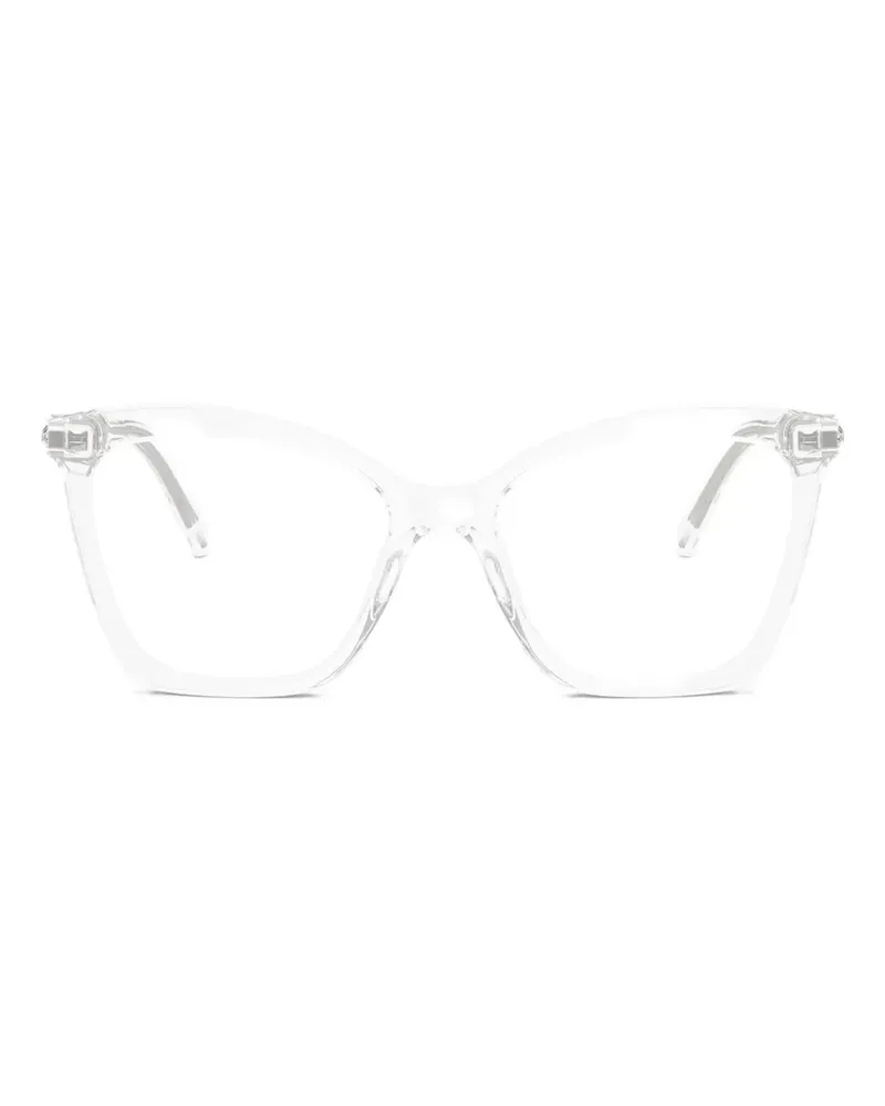 Swarovski Cat-Eye-Brille mit Kristallen - Weiß Weiß