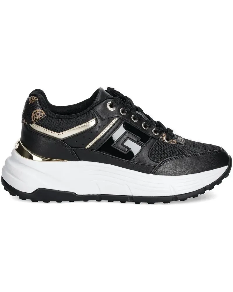 Guess Sneakers mit Logo-Schild - Schwarz Schwarz