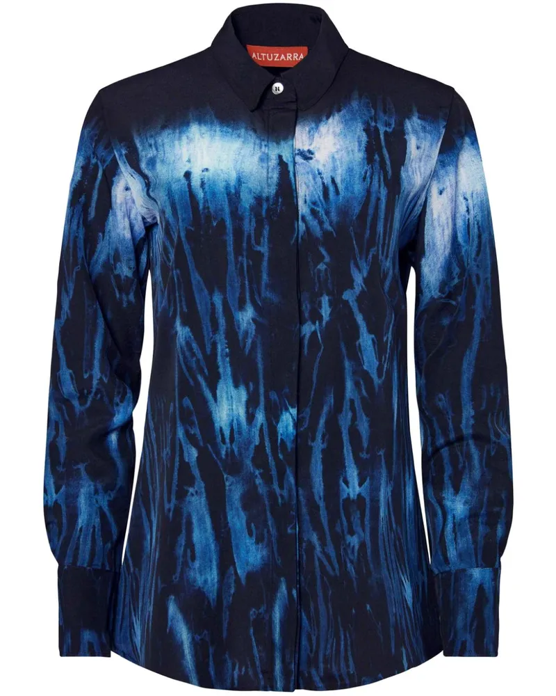 Altuzarra Chika Shibori Hemd - Blau Blau