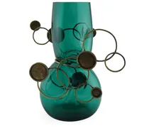 Fairground Vase aus Glas 350mm - Grün